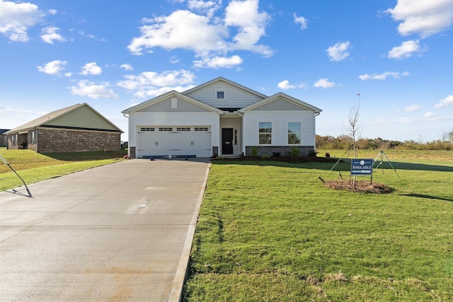 1465 Macedonia Rd, Gaffney, SC 29341 - view of front of house featuring driveway, board and batten siding, an attached garage, and a front lawn