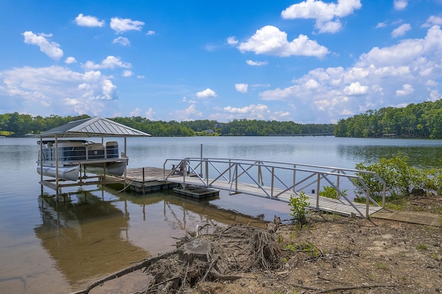 346 Bub Dr, Chesnee, SC 29323 - dock featuring a water view and a wooded view