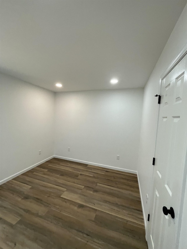 631 S Center St, Spartanburg, SC 29301 - spare room with recessed lighting and dark wood-style floors