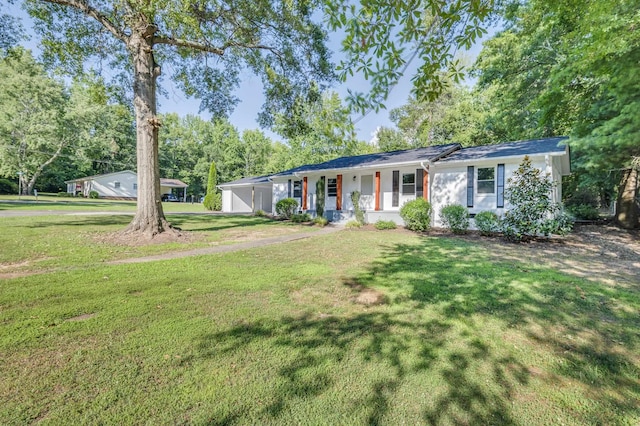 201 Bent Creek Dr, Greer, SC 29650 - ranch-style house featuring covered porch and a front lawn