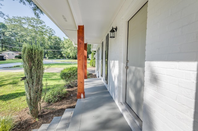 201 Bent Creek Dr, Greer, SC 29650 - porch with a lawn