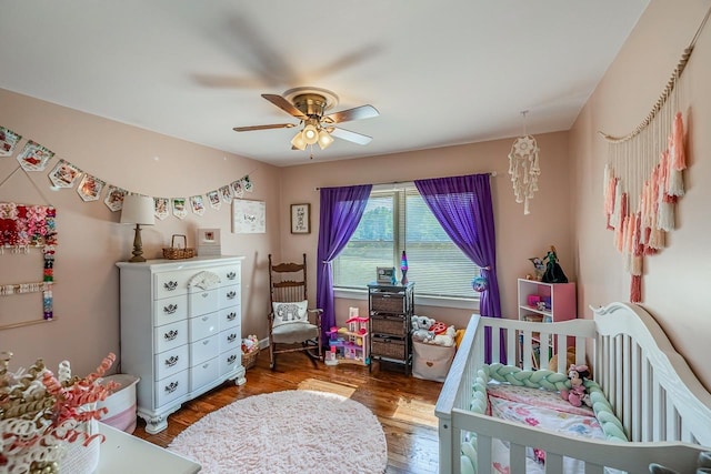 849 Harvey Rd, Greer, SC 29651 - bedroom with wood finished floors and a ceiling fan