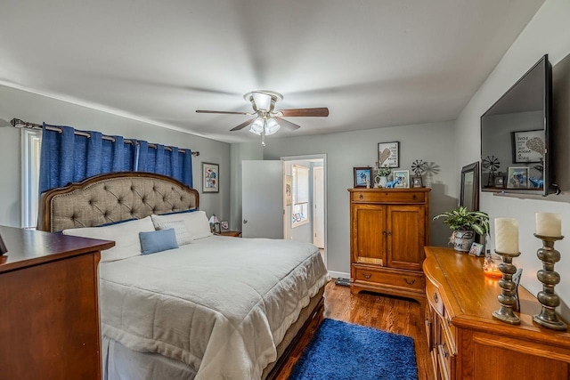 849 Harvey Rd, Greer, SC 29651 - bedroom featuring wood finished floors and a ceiling fan