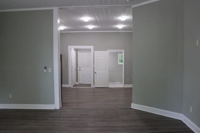 305 Spring St, Union, SC 29379 - empty room featuring dark wood finished floors and ornamental molding