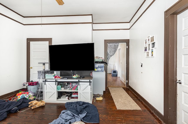 41 Chestnut St, Startex, SC 29377 - living room with wood finished floors and ornamental molding