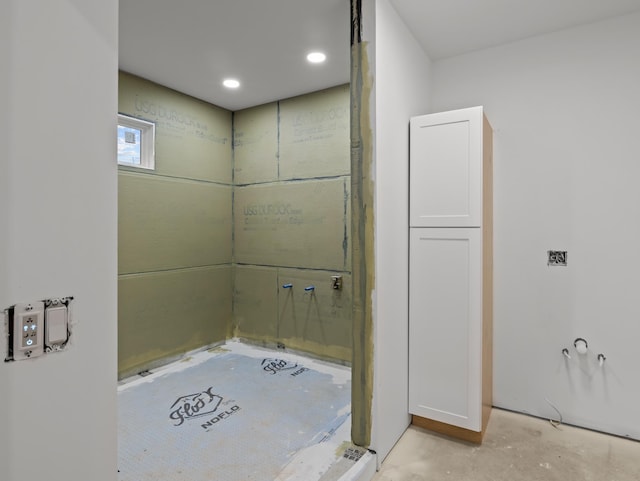 278 Forest Ave, Landrum, SC 29356 - bathroom with concrete flooring and recessed lighting