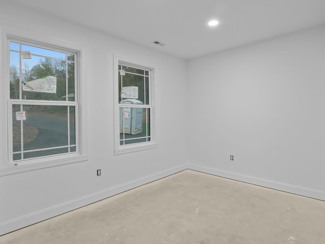 278 Forest Ave, Landrum, SC 29356 - empty room with finished concrete flooring and recessed lighting