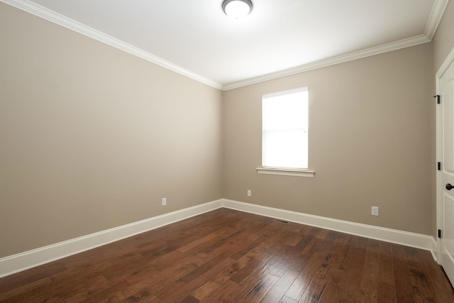 110 Coal Creek Dr, Boiling Springs, SC 29316 - empty room with dark wood finished floors and ornamental molding