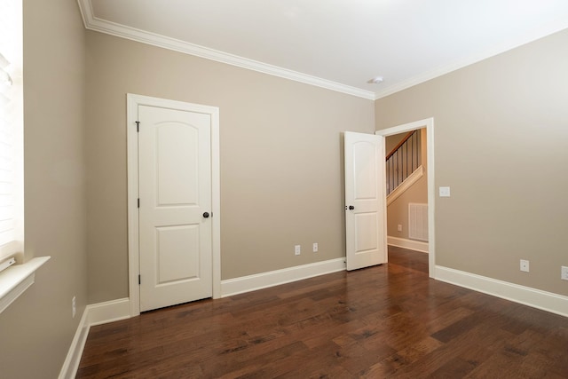 110 Coal Creek Dr, Boiling Springs, SC 29316 - unfurnished bedroom with crown molding and wood finished floors
