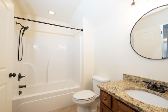 110 Coal Creek Dr, Boiling Springs, SC 29316 - bathroom featuring vanity,  shower combination, recessed lighting, and tile patterned floors