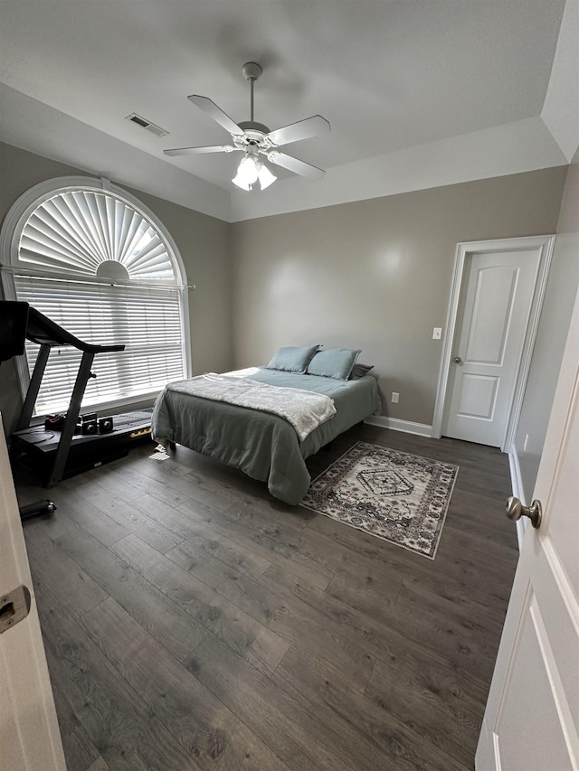 103 Welborn Oaks Way, Anderson, SC 29621 - bedroom with dark wood-style flooring and a ceiling fan