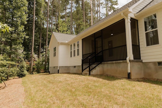 305 Meadow Tree Ct, Travelers Rest, SC 29690 - view of home's exterior featuring a shingled roof and a yard