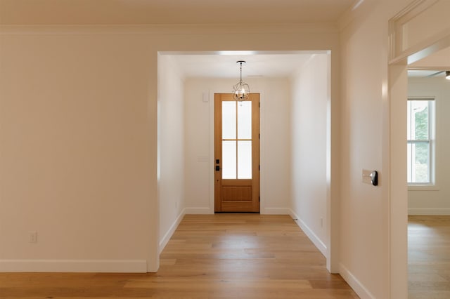 305 Meadow Tree Ct, Travelers Rest, SC 29690 - entrance foyer featuring light wood-style floors and crown molding