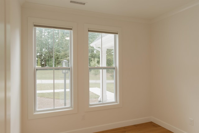 305 Meadow Tree Ct, Travelers Rest, SC 29690 - unfurnished room with wood finished floors and ornamental molding