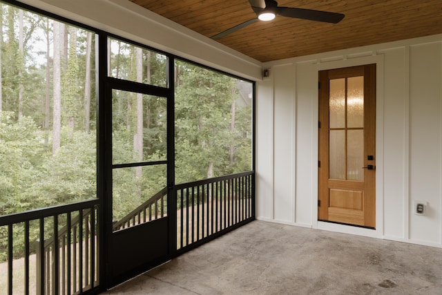 305 Meadow Tree Ct, Travelers Rest, SC 29690 - unfurnished sunroom with a ceiling fan