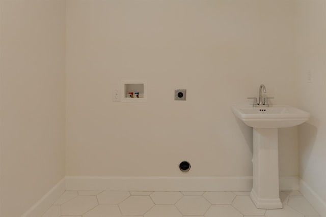 305 Meadow Tree Ct, Travelers Rest, SC 29690 - laundry room with hookup for a washing machine, hookup for an electric dryer, and light tile patterned flooring