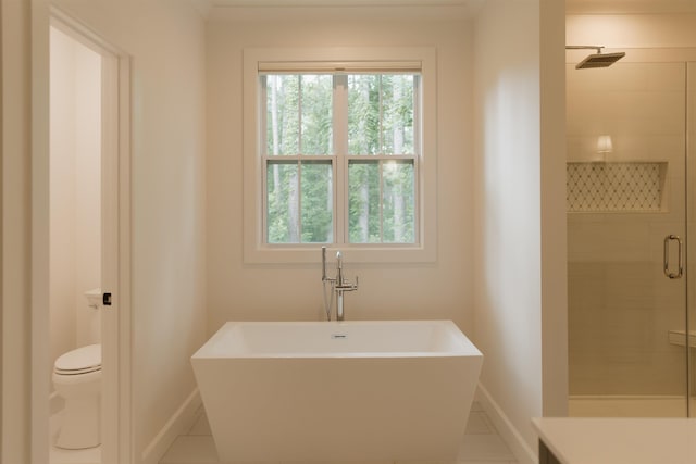 305 Meadow Tree Ct, Travelers Rest, SC 29690 - full bathroom with a freestanding bath and a shower stall