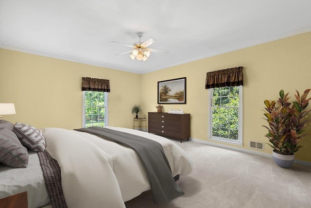 216 Antrim Ave, Moore, SC 29369 - bedroom featuring carpet, ornamental molding, and ceiling fan