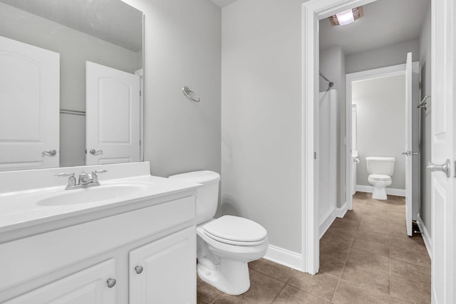 528 Carolee Way, Greer, SC 29651 - full bathroom with vanity, tile patterned floors, and a shower with curtain