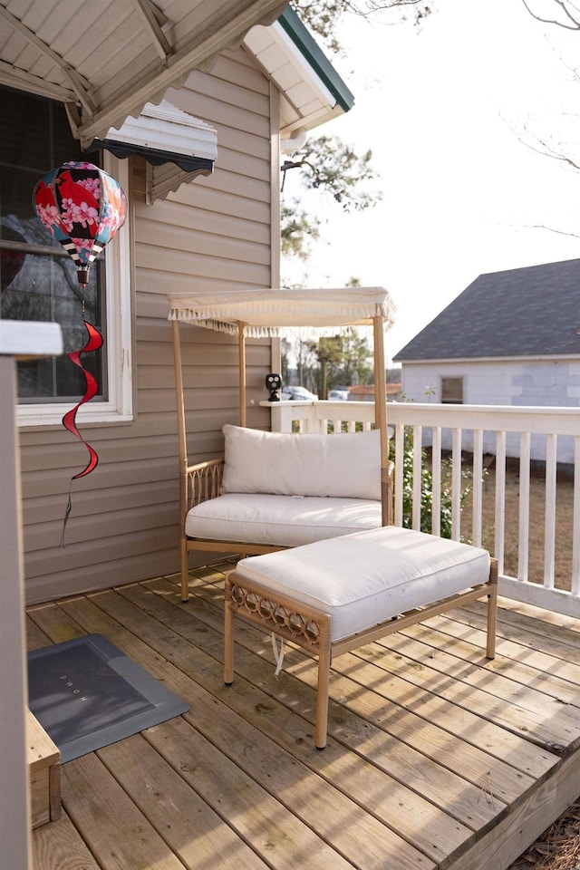 1218 Parker Rd, Enoree, SC 29335 - view of wooden deck