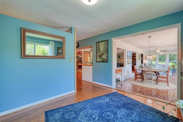 1212 Riveroak Rd, Inman, SC 29349 - hall with wood finished floors and a textured ceiling