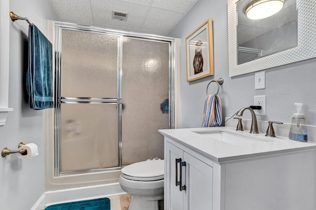 590 Hickory Nut Rd, Inman, SC 29349 - bathroom featuring a shower with shower door and vanity