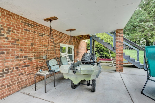 590 Hickory Nut Rd, Inman, SC 29349 - view of patio featuring stairway