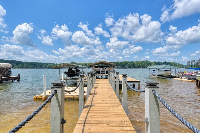 454 Chapman Dr, Inman, SC 29349 - dock featuring boat lift and a water view