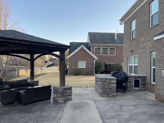 499 Gorham Dr, Boiling Springs, SC 29316 - view of patio / terrace with outdoor lounge area, a gazebo, and grilling area