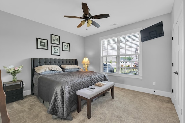 498 Double Bridge Rd, Boiling Springs, SC 29316 - carpeted bedroom with baseboards and a ceiling fan