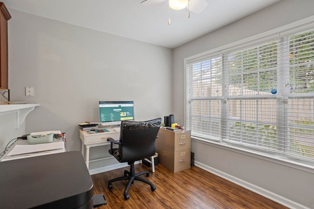 413 Pierview Way, Boiling Springs, SC 29316 - office with wood finished floors and a ceiling fan