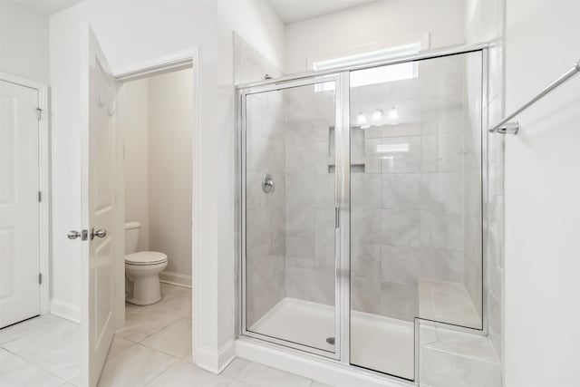 881 Deepwood Ct, Boiling Springs, SC 29316 - bathroom with a stall shower and tile patterned floors