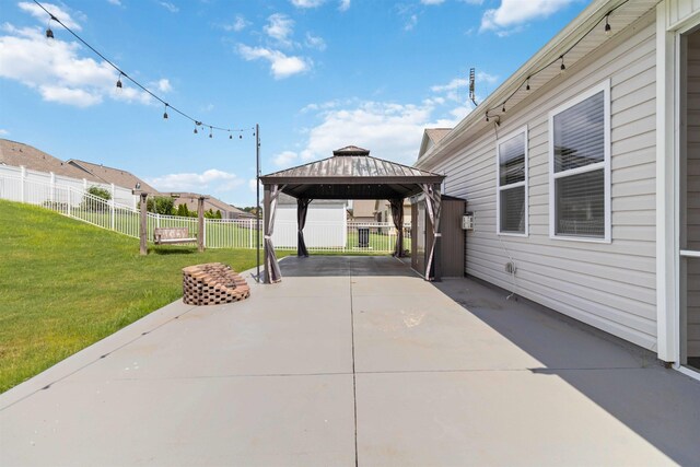 881 Deepwood Ct, Boiling Springs, SC 29316 - fenced backyard with a patio, a gazebo, and driveway