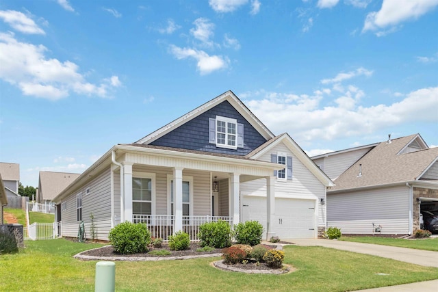 881 Deepwood Ct, Boiling Springs, SC 29316 - view of front of home with a porch, concrete driveway, and a garage