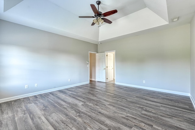 95 Roscommon Run, Moore, SC 29369 - unfurnished room featuring wood finished floors, a ceiling fan, a high ceiling, and a raised ceiling