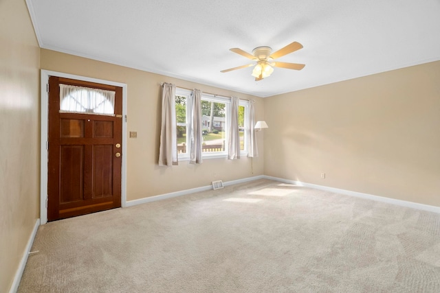 114 W Carolina St, Duncan, SC 29344 - foyer entrance featuring a ceiling fan and carpet