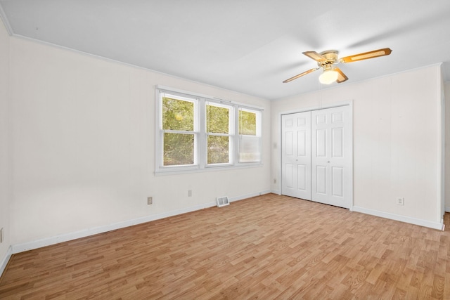 114 W Carolina St, Duncan, SC 29344 - unfurnished bedroom featuring light wood finished floors and ceiling fan