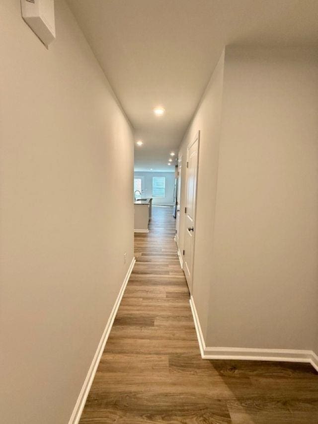 1236 Forestbrook Ln, Spartanburg, SC 29303 - hall with wood finished floors and recessed lighting