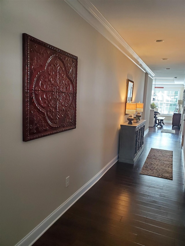 178 Ravines Ln, Spartanburg, SC 29301 - hall featuring crown molding and wood-type flooring