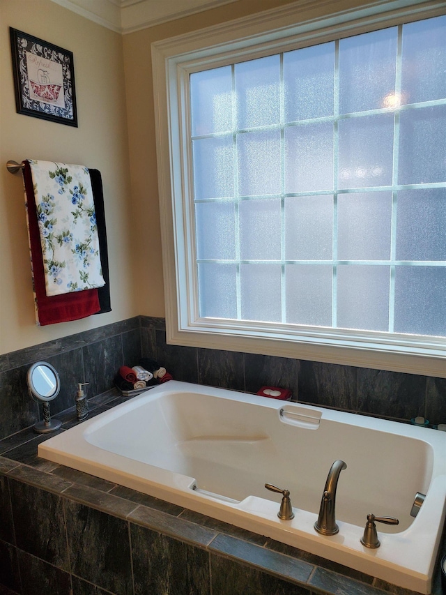 178 Ravines Ln, Spartanburg, SC 29301 - bathroom featuring a garden tub and healthy amount of natural light