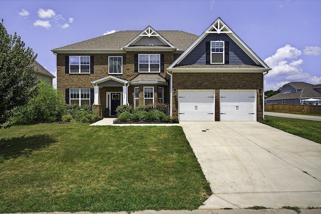 3027 Toliver, Boiling Springs, SC 29316 - view of front of property with a front yard, concrete driveway, and brick siding