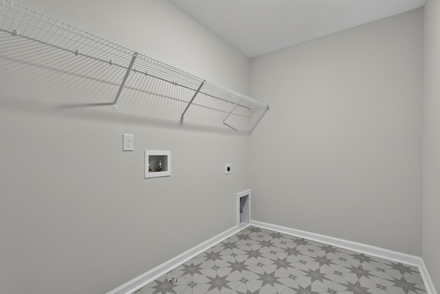 3027 Toliver, Boiling Springs, SC 29316 - laundry area featuring light floors, electric dryer hookup, and hookup for a washing machine