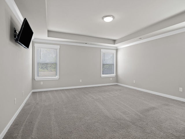 1116 Denington Dr, Spartanburg, SC 29307 - spare room with a tray ceiling and carpet