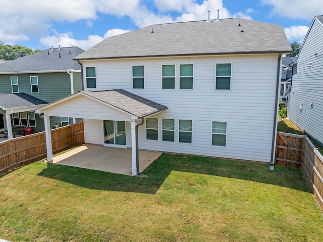1116 Denington Dr, Spartanburg, SC 29307 - back of house featuring a patio, a fenced backyard, and roof with shingles