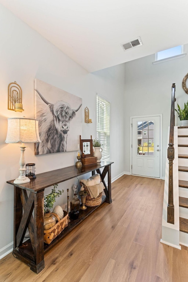 222 Eventine Way, Boiling Springs, SC 29316 - entrance foyer with stairway and light wood finished floors