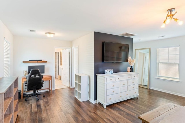 222 Eventine Way, Boiling Springs, SC 29316 - office space featuring dark wood-type flooring and baseboards