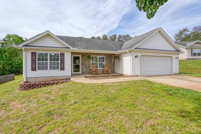 286 Heatherbrook Dr, Lyman, SC 29365 - ranch-style home with a garage, driveway, and a front lawn