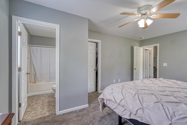 286 Heatherbrook Dr, Lyman, SC 29365 - bedroom with ensuite bath and ceiling fan