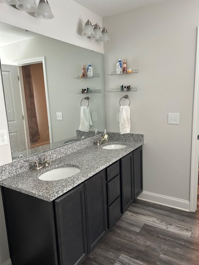 711 Burbrook Ln, Boiling Springs, SC 29316 - full bathroom featuring double vanity and wood finished floors