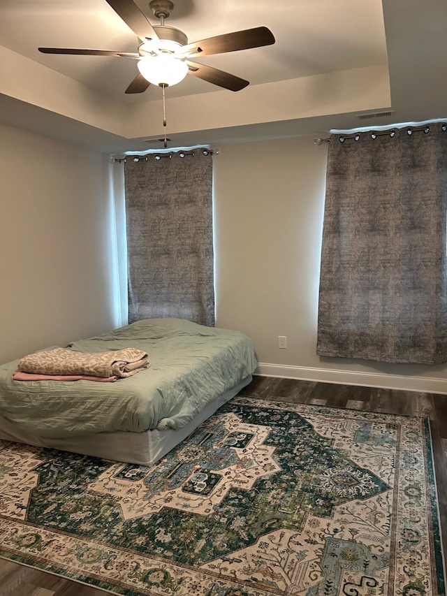 711 Burbrook Ln, Boiling Springs, SC 29316 - bedroom featuring dark wood-style floors and ceiling fan